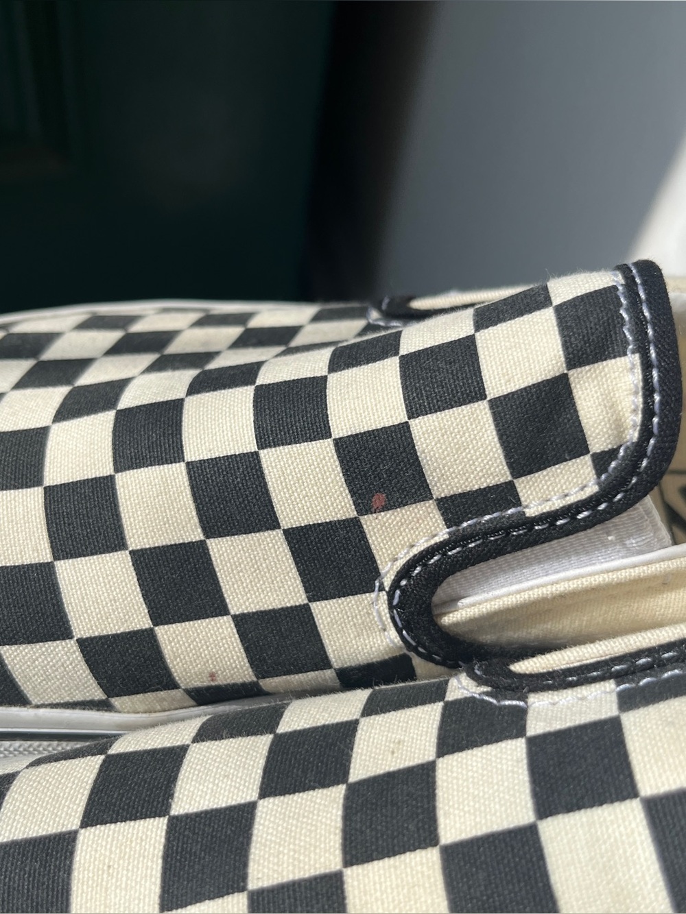 Vans Checkerboard Platform SlipOns Black White unisex sneakers womens 9.5 mens 8 - Picture 6 of 8